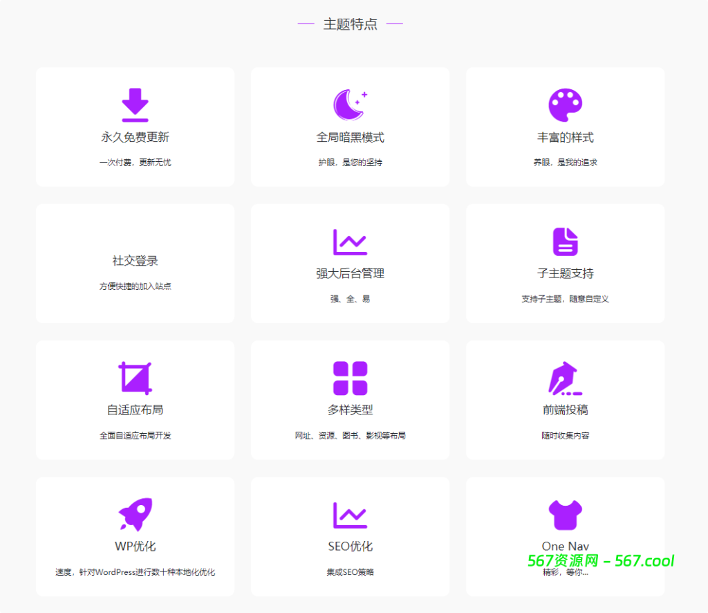 图片[3]-一为主题导航全能的导航主题OneNav，打造高效网络资源聚合平台-567资源
